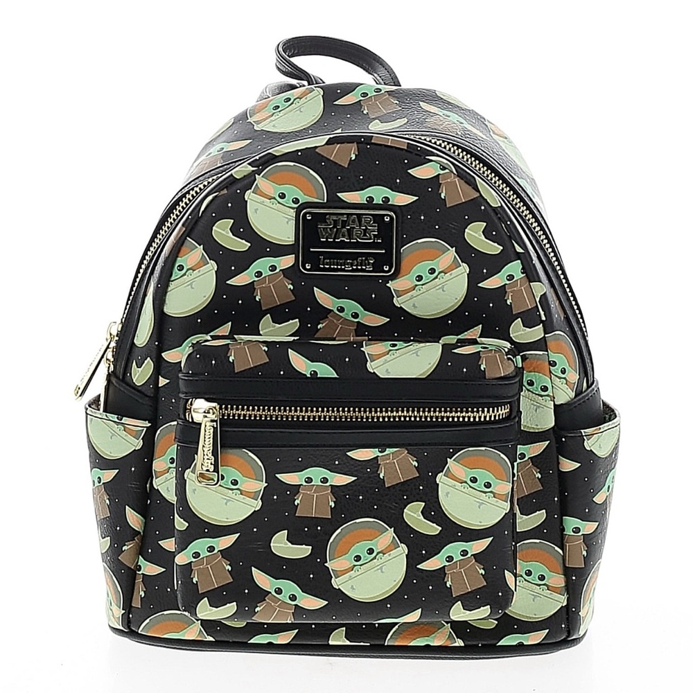 Loungefly Grogu Patterned Backpack - image 1
